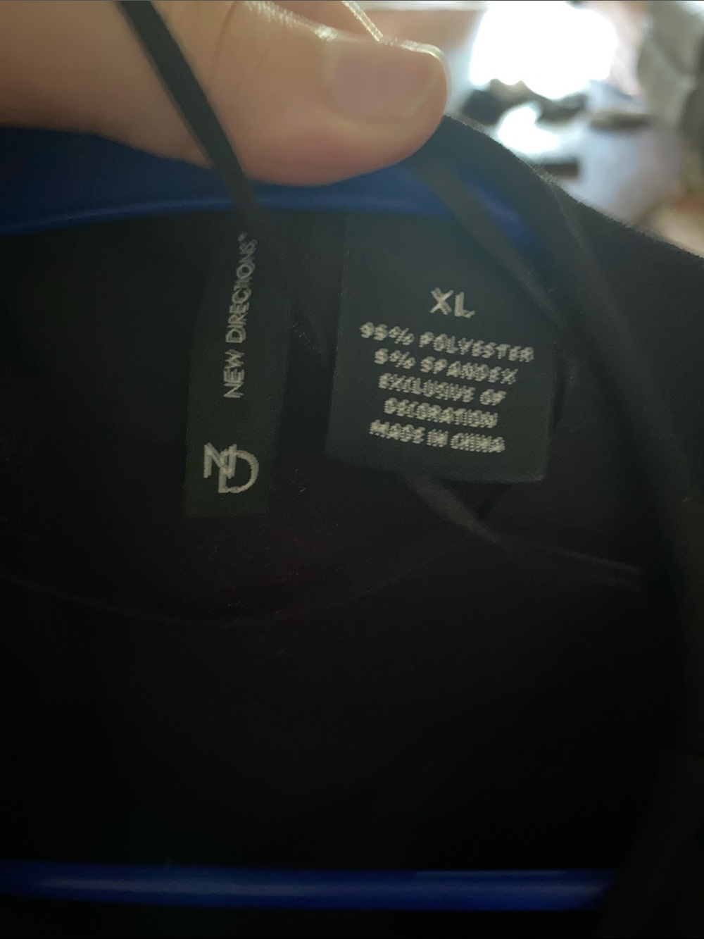 new directions Men's Black Polo Shirt